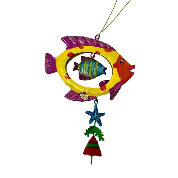 Tropical Fish Christmas Ornaments - Set of 3 Colorful Ornaments - Picture 5 of 6